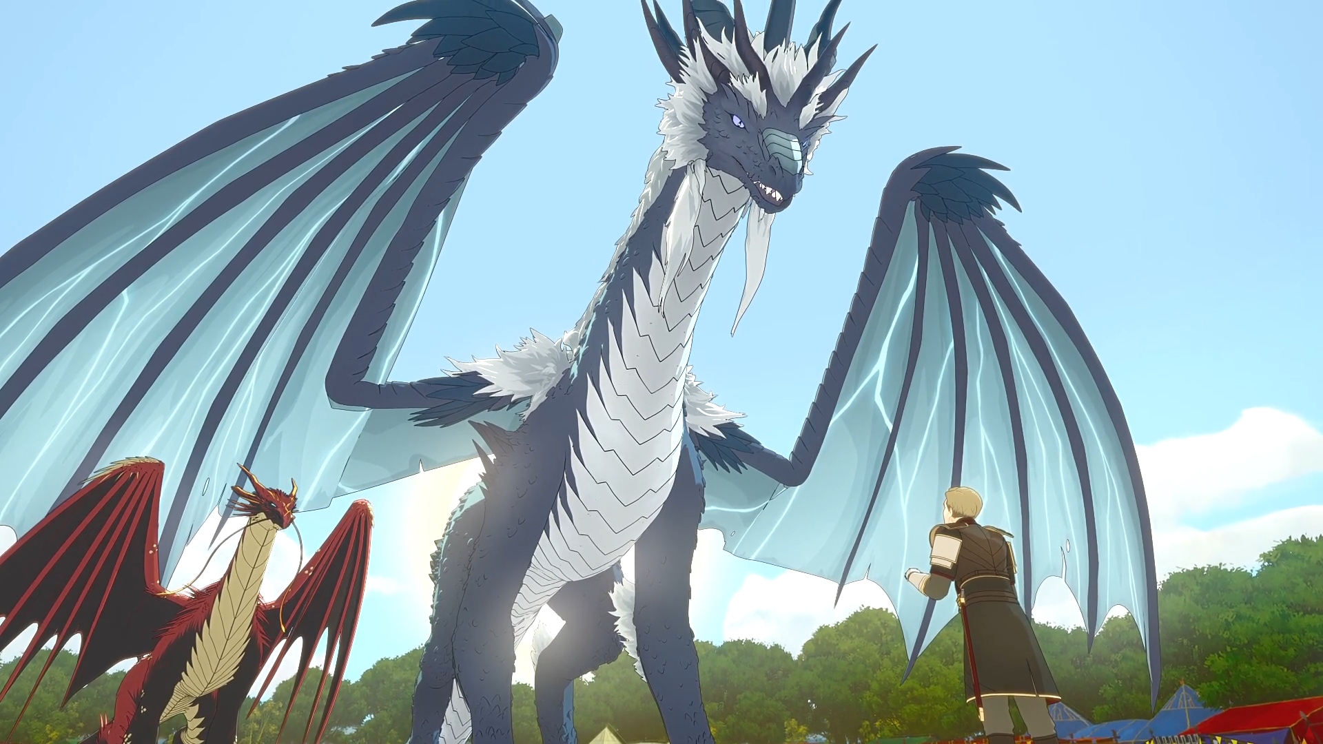 Queen Zubeia with wings spread