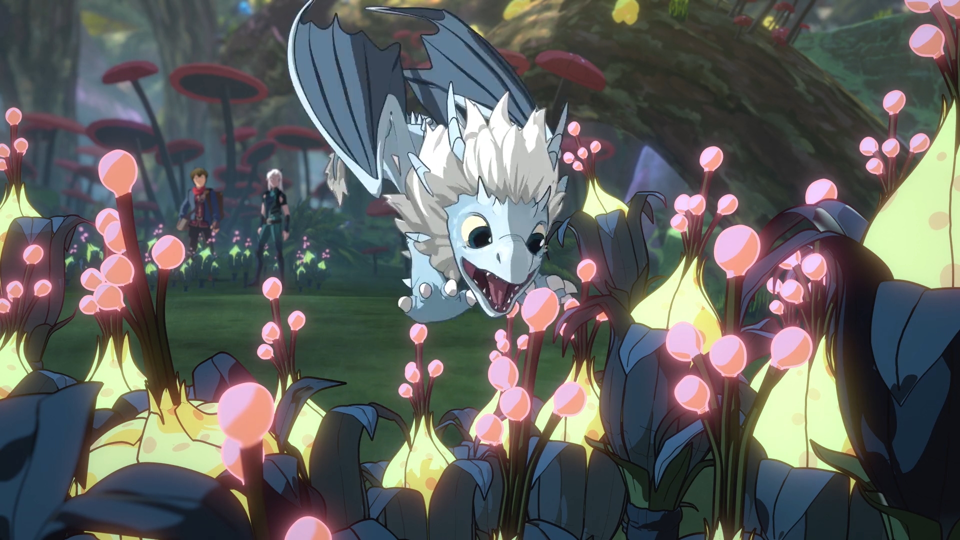 Azymondias discovering magical flowers